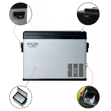 Prijenosni hladnjak AD 8077 40L, kompresor, +20°C to -20°C-2